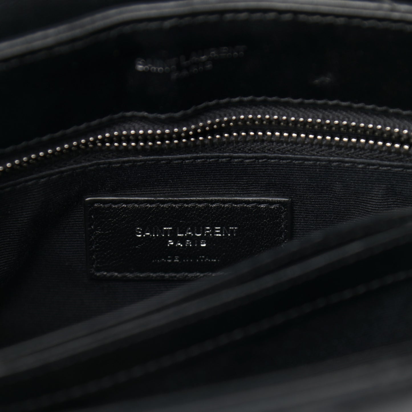 Calfskin Y Quilted Monogram Toy Loulou Crossbody Bag Black
