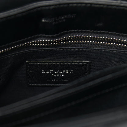 Saint Laurent Calfskin Y Quilted Monogram Toy Loulou Crossbody Bag Black 6 of 10