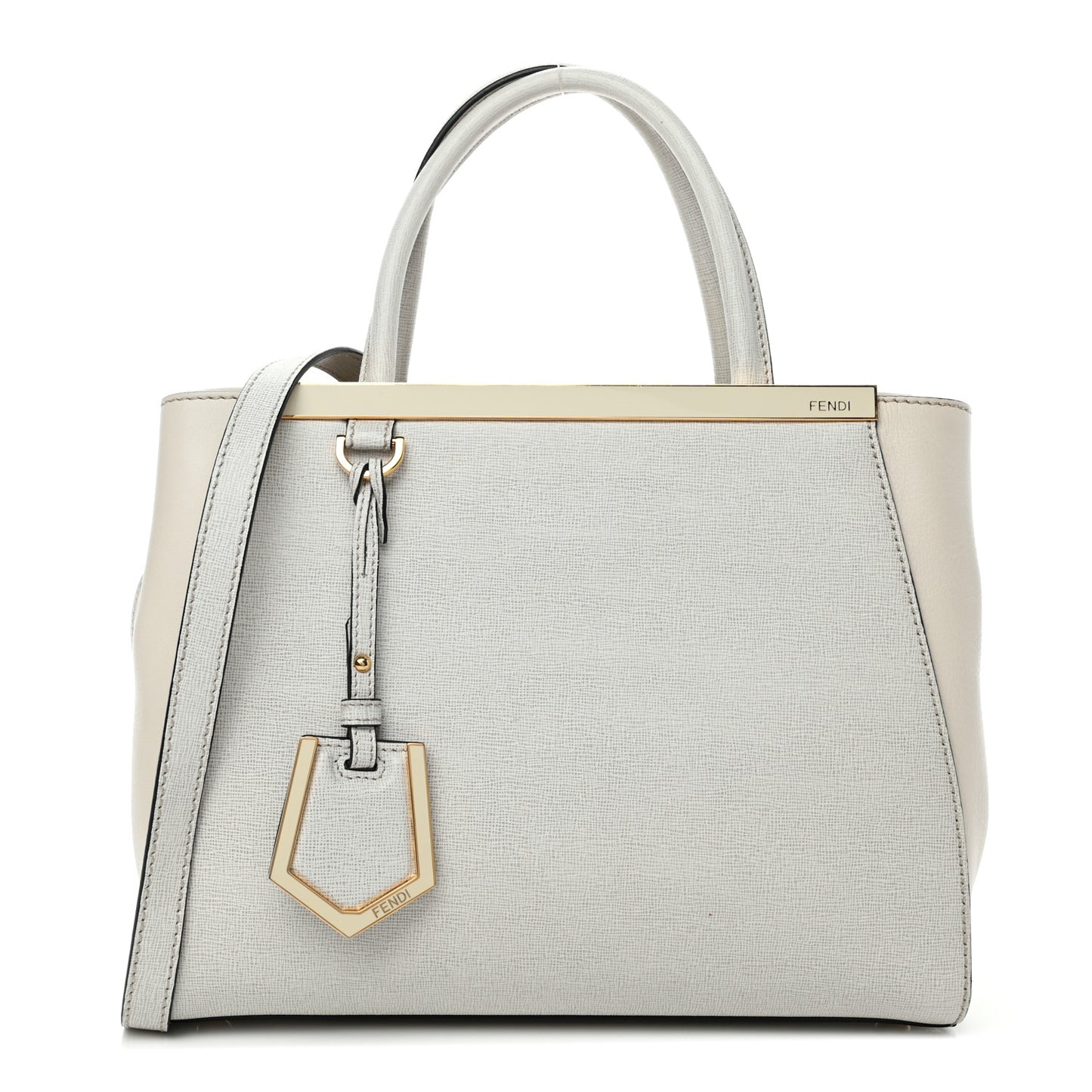 Vitello Elite Flamingo Petite 2Jours Tote Latte Bianco