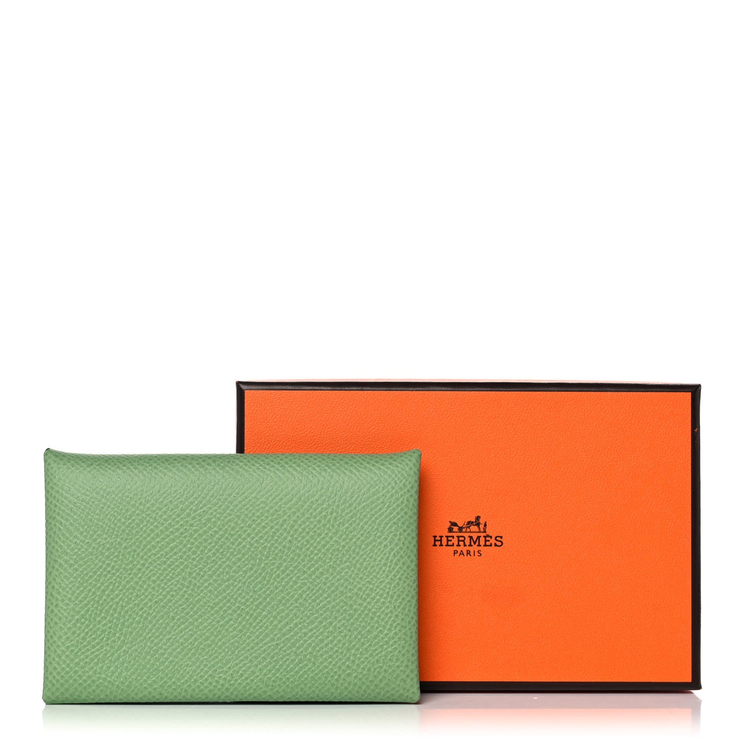 Epsom Calvi Card Case Vert Criquet