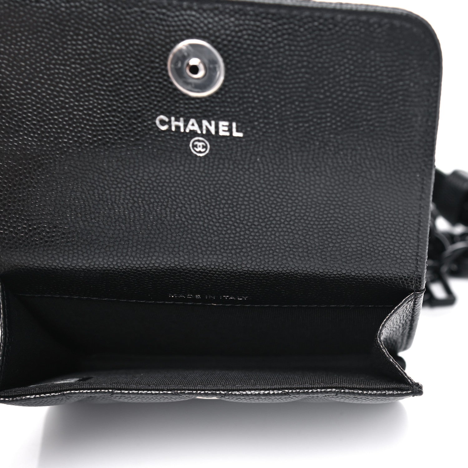 Chanel Caviar Quilted My Everything Belt Flap Card Holder Black 4 of 5