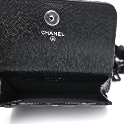 Chanel Caviar Quilted My Everything Belt Flap Card Holder Black 4 of 5
