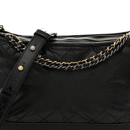 Chanel Aged Calfskin Quilted Medium Gabrielle Hobo Black 8 of 12