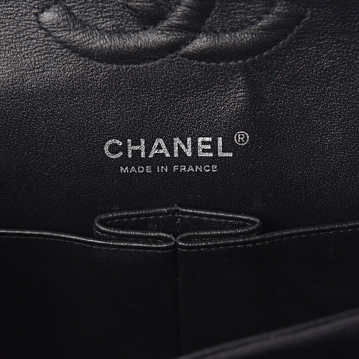 Jersey Quilted Medium Double Flap Black