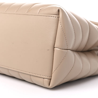 Saint Laurent Calfskin Y Quilted Monogram Medium Loulou Chain Satchel Dark Beige 10 of 15