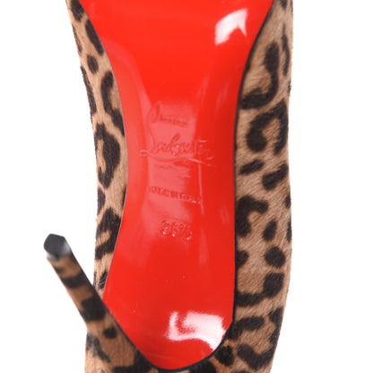 Christian Louboutin Pony Hair Jaguar Print Pigalle Follies 100 Pumps 36.5 Brown 6 of 11