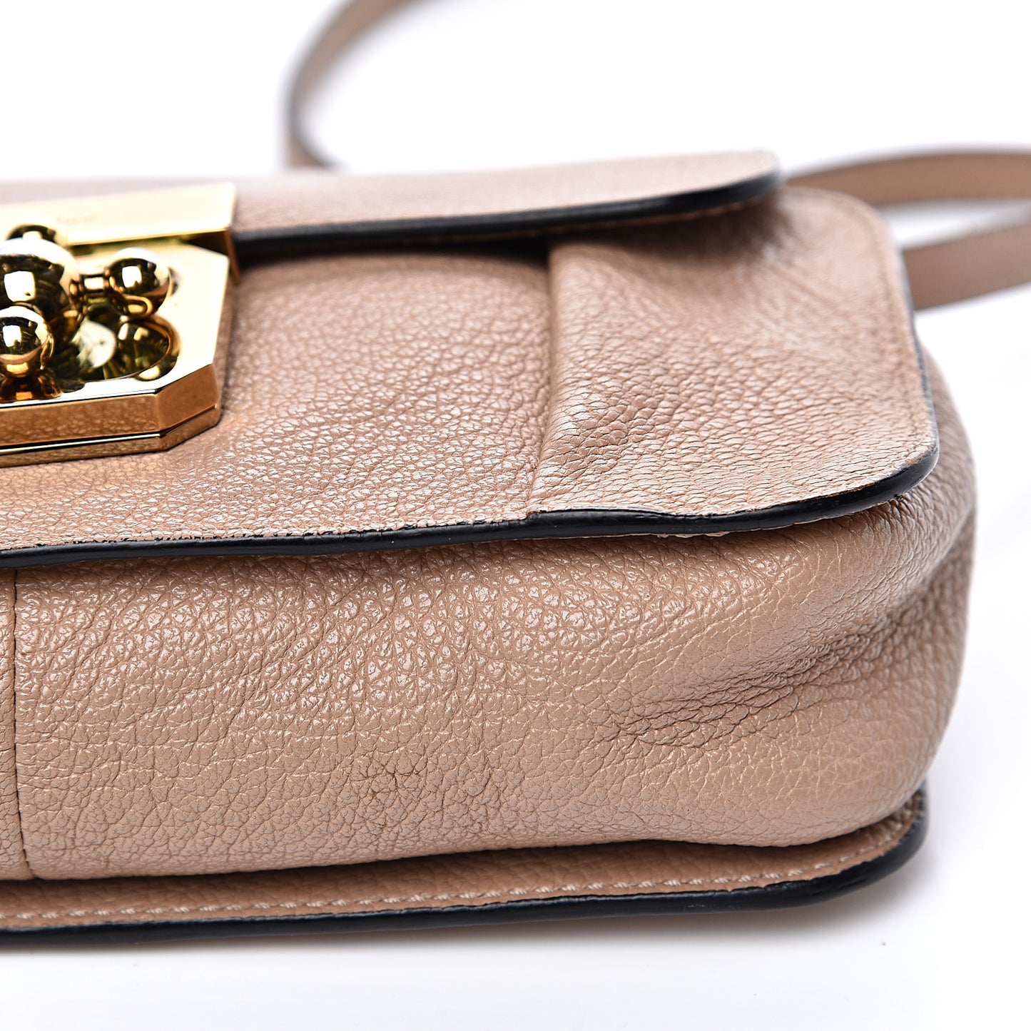 Goatskin Mini Elsie Crossbody Bag Biscotti Beige