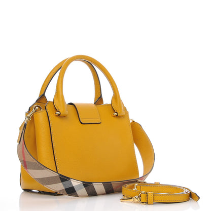 Burberry Soft Grain Calfskin Small Buckle Tote Bright Straw 5 of 10