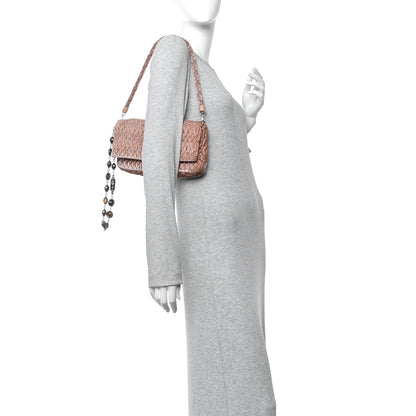Miu Miu Velvet Matelasse Crystal Chain Shoulder Bag Cammeo 2 of 9