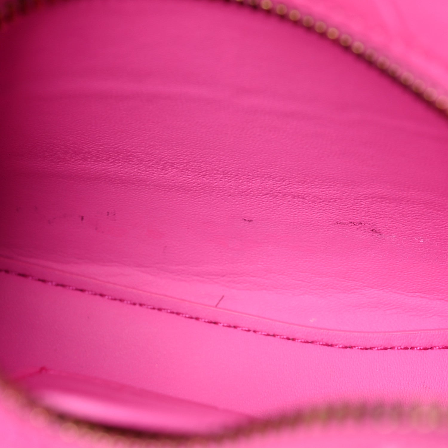 Balenciaga Calfskin Crocodile Embossed Neo Classic Gold Hardware Nano City Crossbody Neon Pink 16 of 22