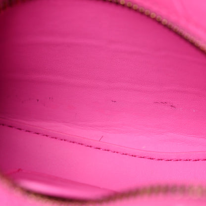 Balenciaga Calfskin Crocodile Embossed Neo Classic Gold Hardware Nano City Crossbody Neon Pink 16 of 22