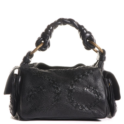 Bottega Veneta Cervo Woven Cocker Hobo Nero Black 1 of 8