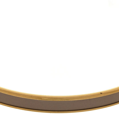 Hermes Enamel Printed Extra Narrow Uni Bracelet 70 Marron Glace 6 of 6