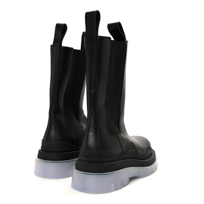 Bottega Veneta Calfskin The Tire Chelsea Boots 37 Black Transparent 5 of 9