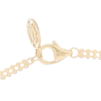 Cartier 18K Pink Yellow White Gold Diamond Trinity Double Bead Chain Pendant Necklace 4 of 7