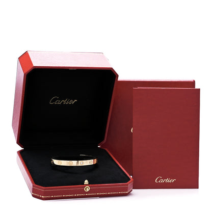 Cartier 18K Yellow Gold 1 Diamond LOVE Cuff Bracelet 16 4 of 4