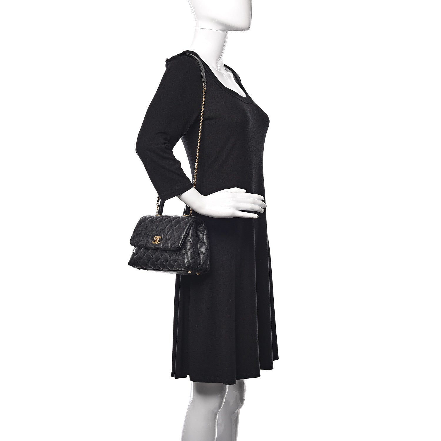 Chanel Caviar Quilted Mini Coco Handle Flap Black 2 of 14