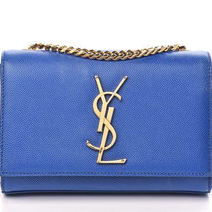 Saint Laurent Grain De Poudre Small Classic Monogram Kate Satchel Royal Blue 14 of 14