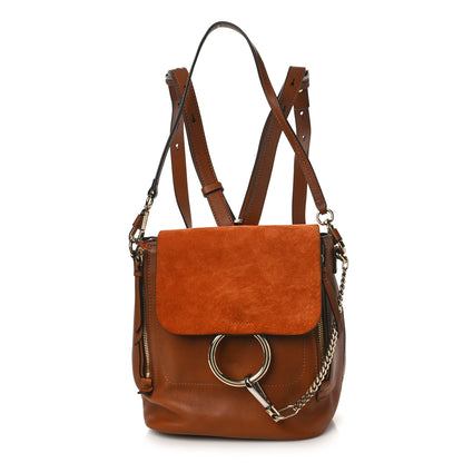 Chloe Suede Calfskin Small Faye Backpack Tan 1 of 8