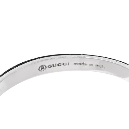 Gucci 18K White Gold Diamond Running Double G Ring 54 7 4 of 6