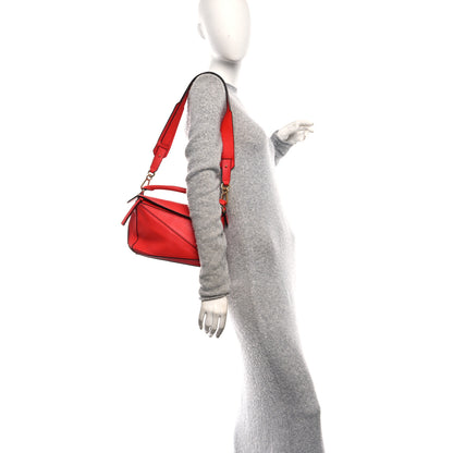 Loewe Calfskin Small Puzzle Bag Scarlet 2 of 10