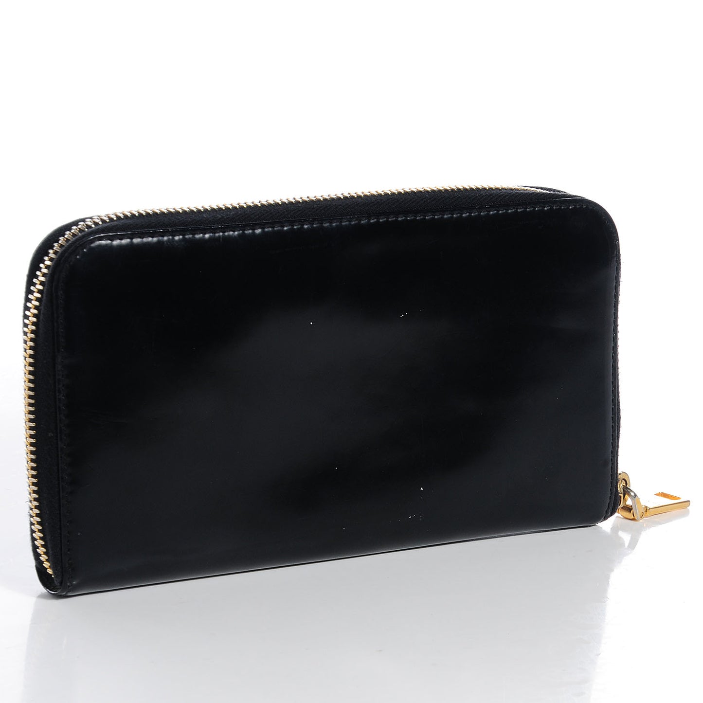 Spazzolato Zip Around Wallet Nero Black