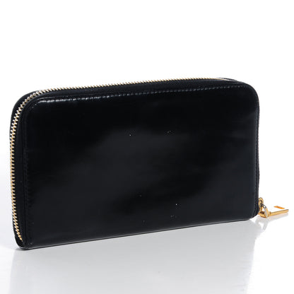 Prada Spazzolato Zip Around Wallet Nero Black 3 of 9
