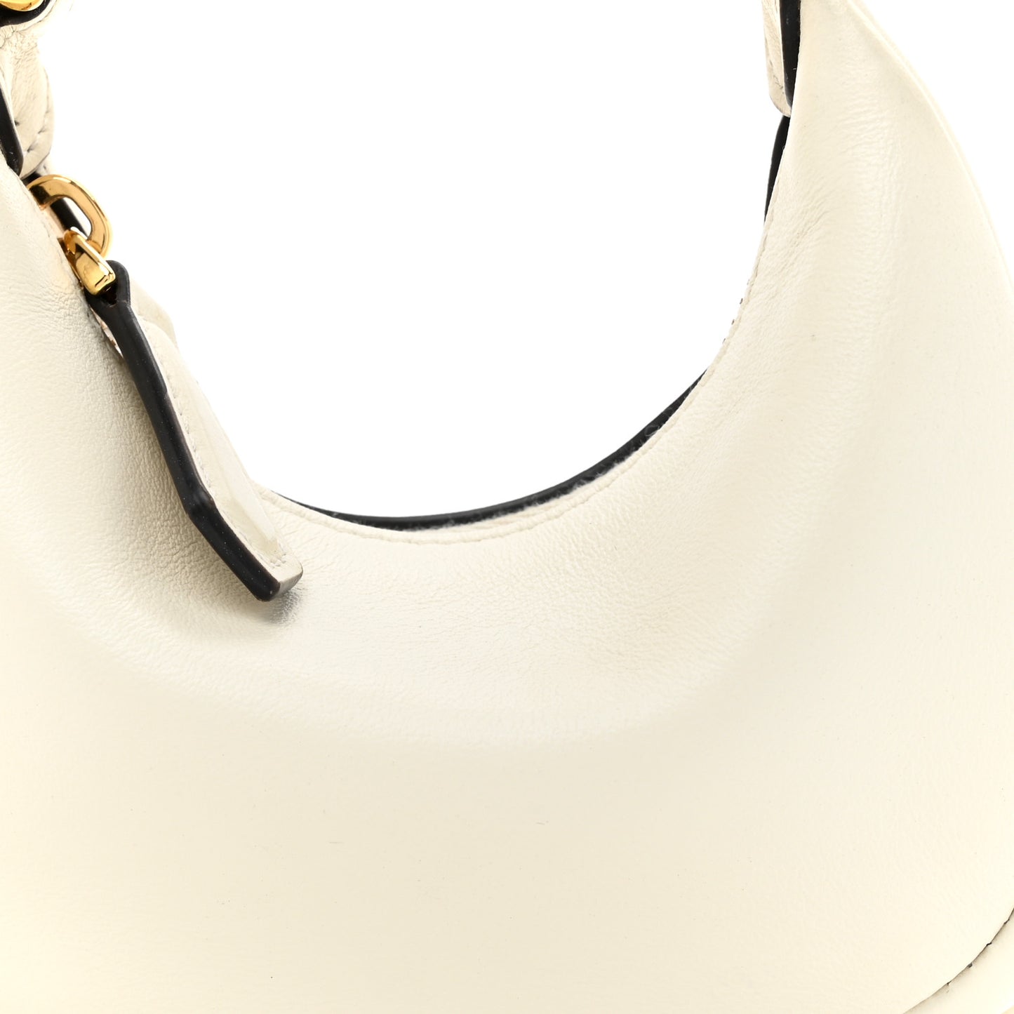 Vitello Grace Matte Nano Fendigraphy Hobo Charm White Ice