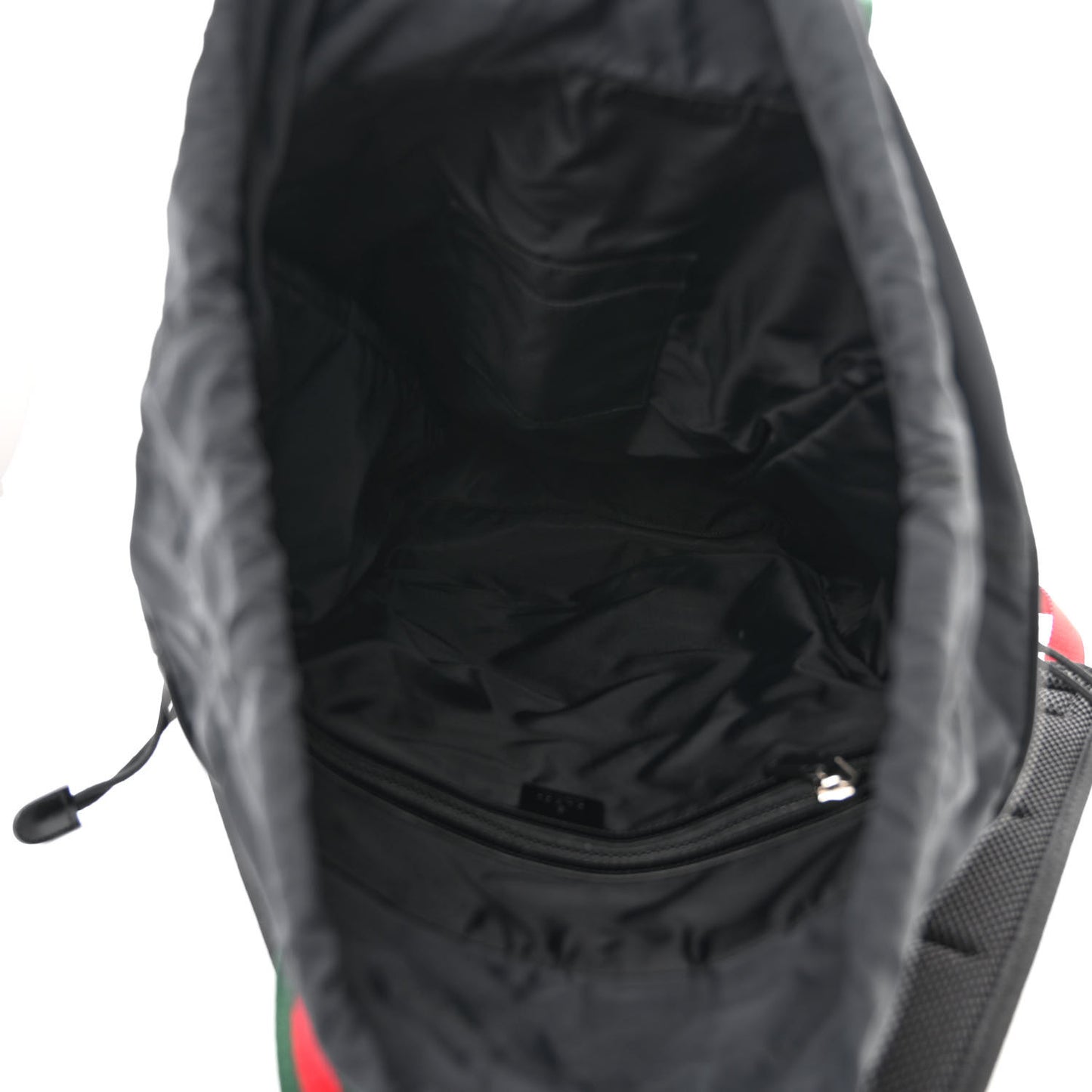 Calfskin Web Blind For Love Animalier Drawstring Backpack Black