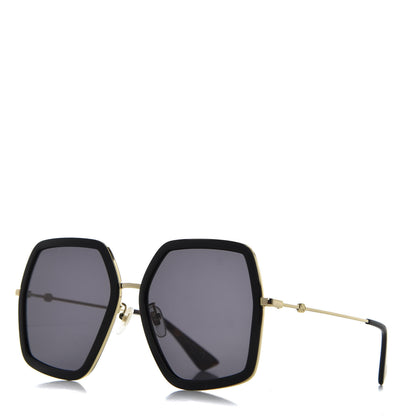 Gucci Acetate Oversize Square Frame GG0106S Sunglasses Black 1 of 8