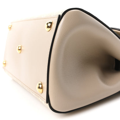 Gucci GG Supreme Monogram Azalea Calfskin Mini Horsebit 1955 Top Handle Flap Bag Beige Mystic White Oatmeal 10 of 10
