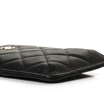 Chanel Caviar Quilted Classic Flat Wallet Pouch Black 8 of 12