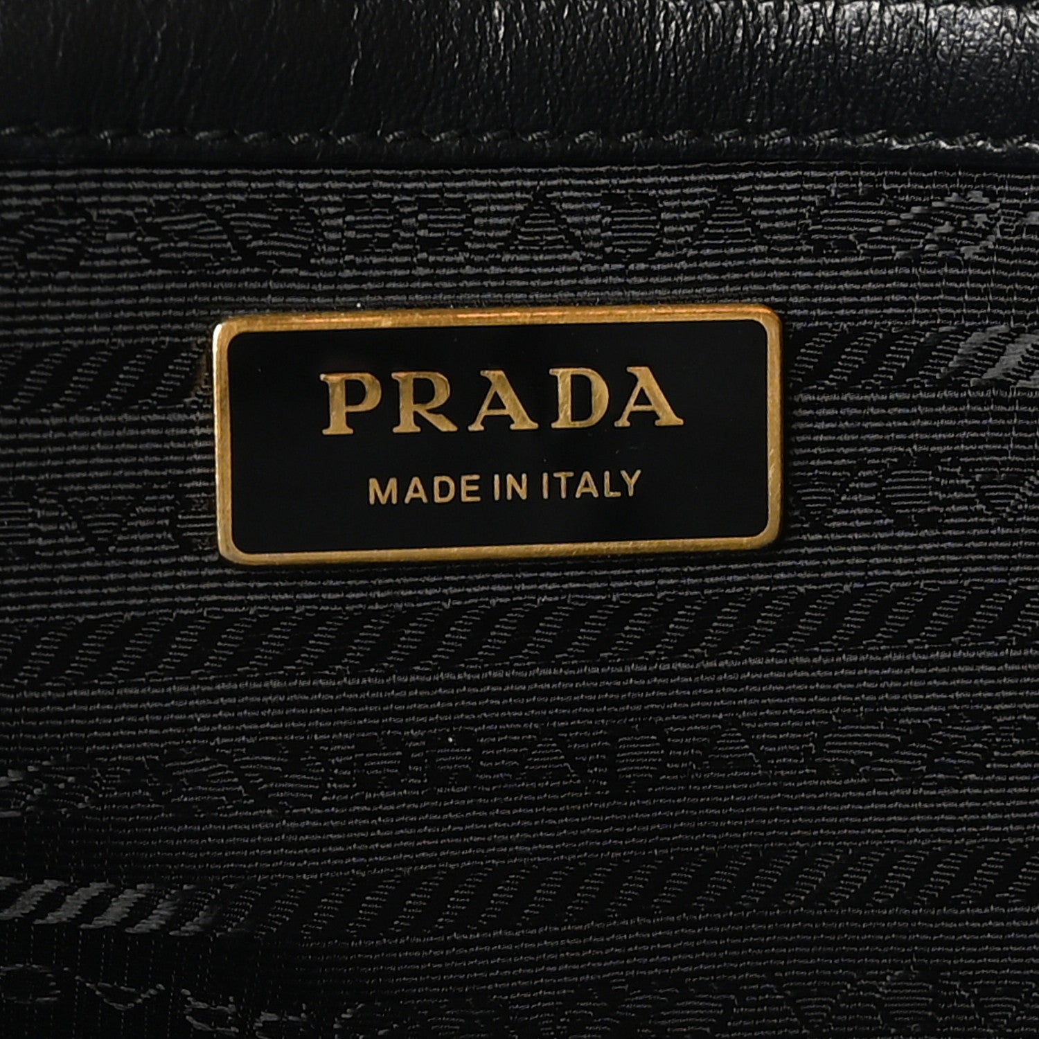 Prada Jacquard Saffiano Triangolo Symbole Embroidered Large Tote Black Corda 6 of 9