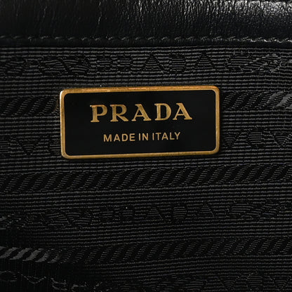 Prada Jacquard Saffiano Triangolo Symbole Embroidered Large Tote Black Corda 6 of 9