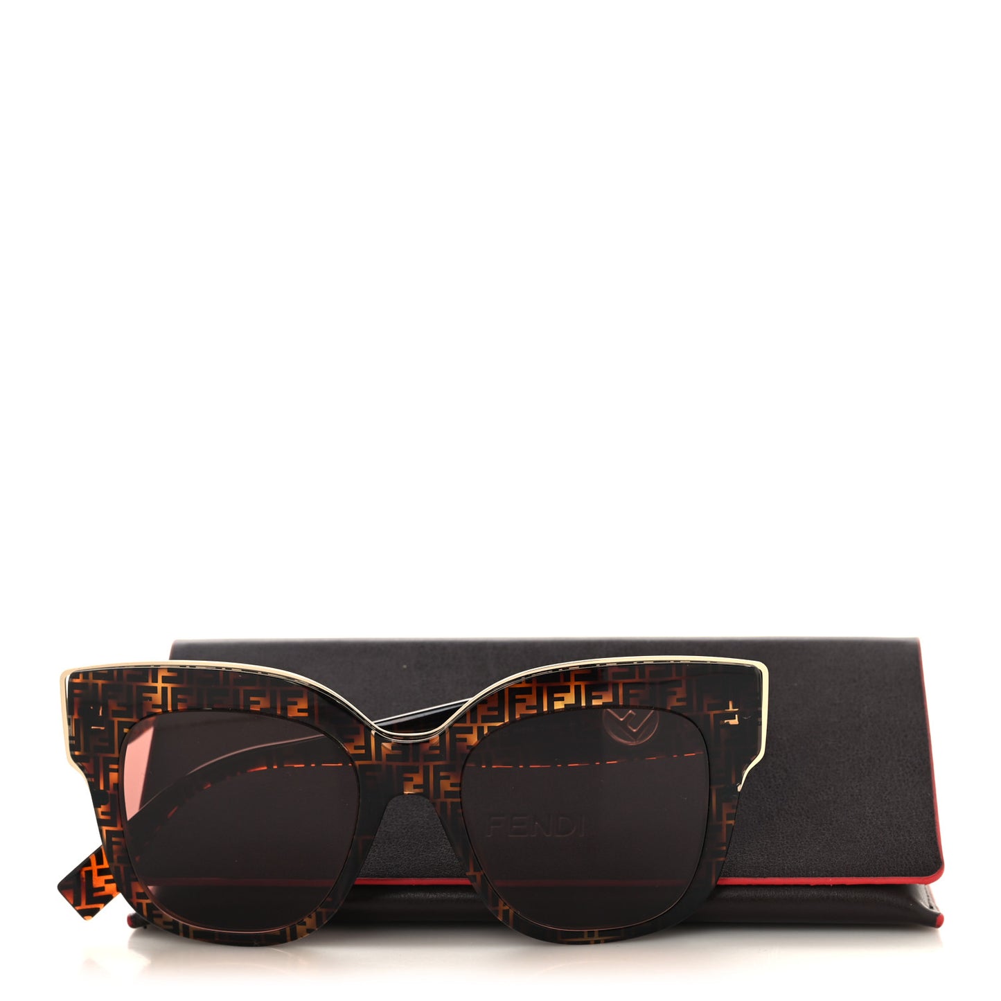 Acetate F is Fendi FF Cat Eye Sunglasses FF 0359/GS Havana
