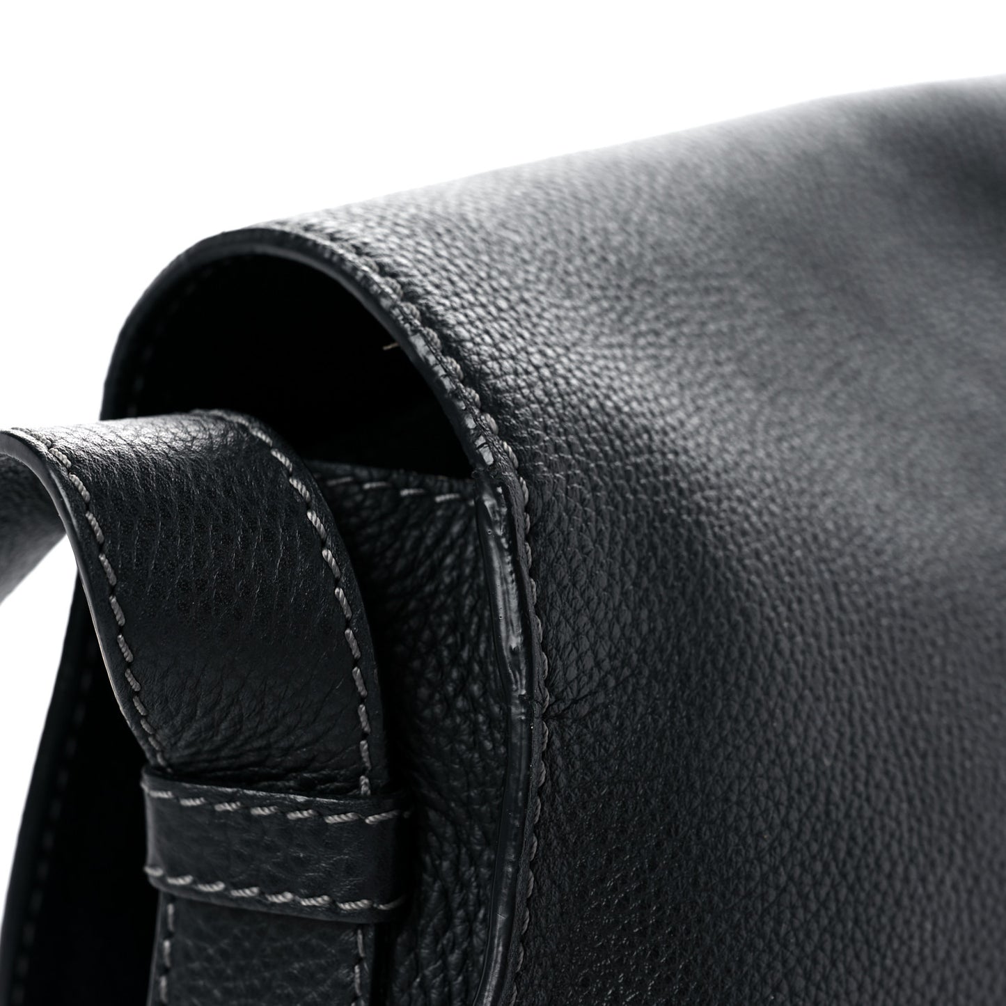 Calfskin Medium Marcie Round Crossbody Bag Black