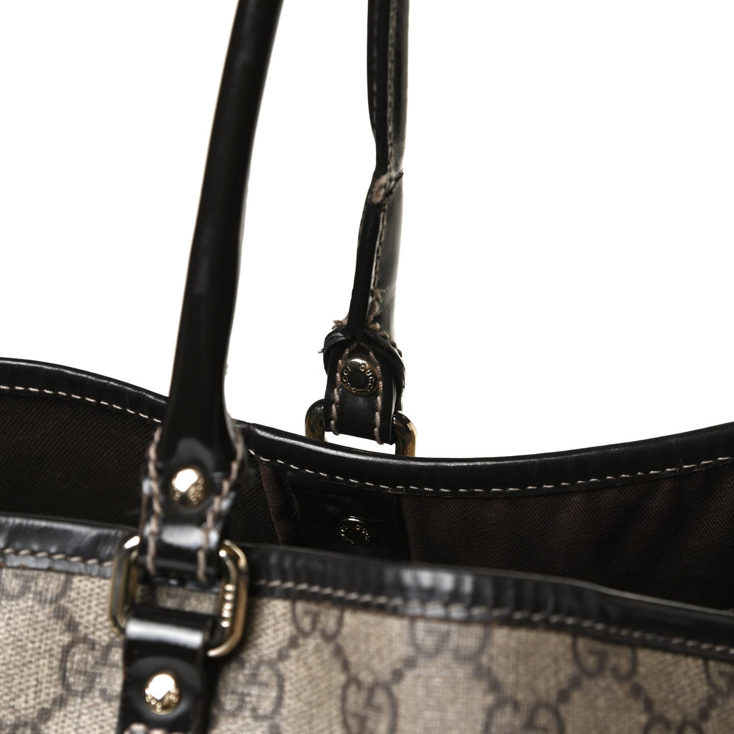 GG Plus Monogram Medium Joy Tote Dark Brown