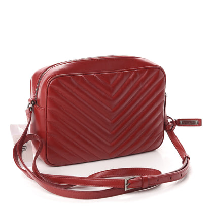 Saint Laurent Calfskin Matelasse Monogram Lou Camera Bag Rouge Eros 3 of 10