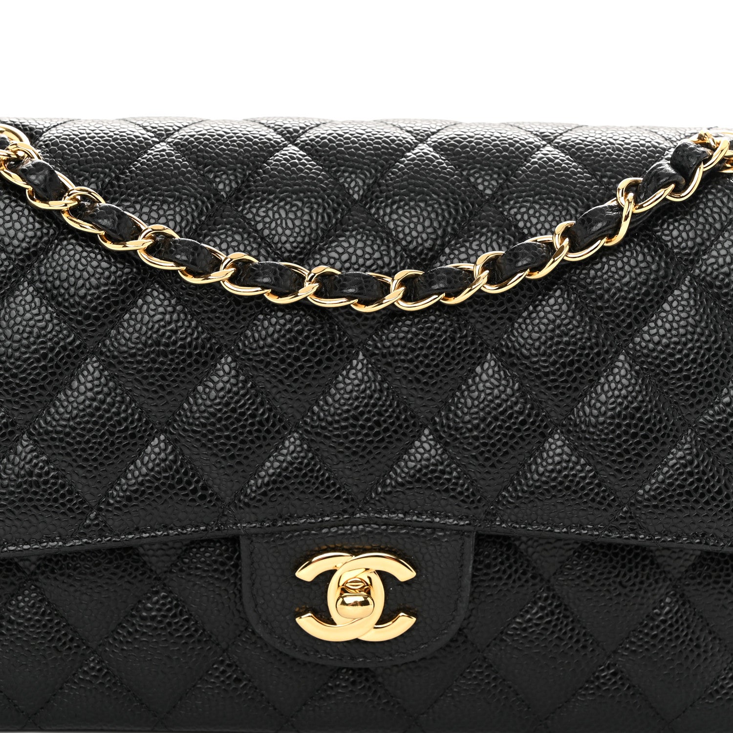 Chanel Caviar Quilted Medium Double Flap Black 8 of 11