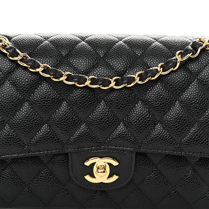 Chanel Caviar Quilted Medium Double Flap Black 8 of 11