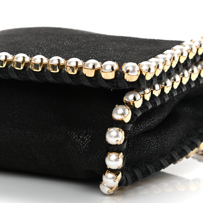 Stella McCartney Shaggy Deer Pearl Studded Falabella Crossbody Clutch Black 10 of 10
