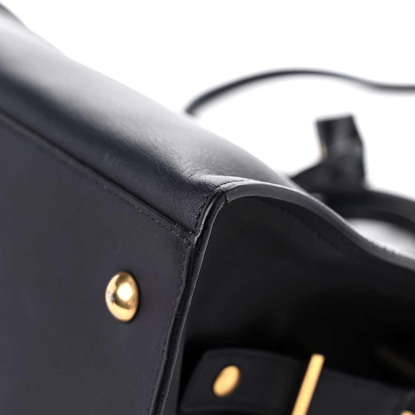 Calfskin Small Classic Y Cabas Navy Blue