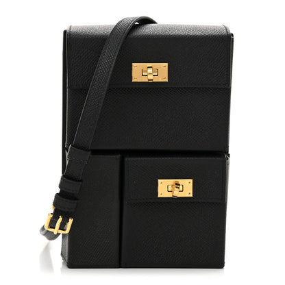 Hermes Epsom Kelly Multi Pocket Pochette To Go Black 1 of 11