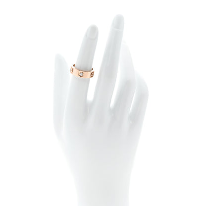 Cartier 18K Pink Gold 3 Diamond 5.5mm LOVE Ring 50 5.25 2 of 5