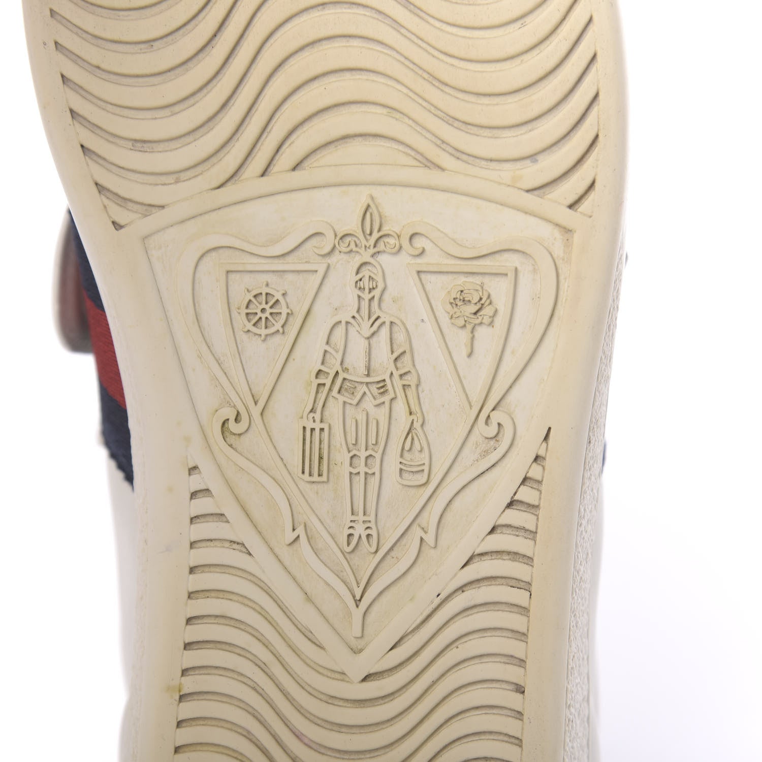 Gucci Calfskin Ayers Web Womens Ace Bow Lace Sneakers 37 White 9 of 16