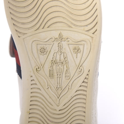 Gucci Calfskin Ayers Web Womens Ace Bow Lace Sneakers 37 White 9 of 16