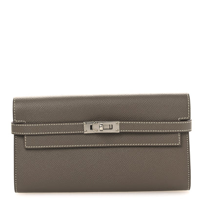 Hermes Epsom Kelly Longue Wallet Etoupe 1 of 11
