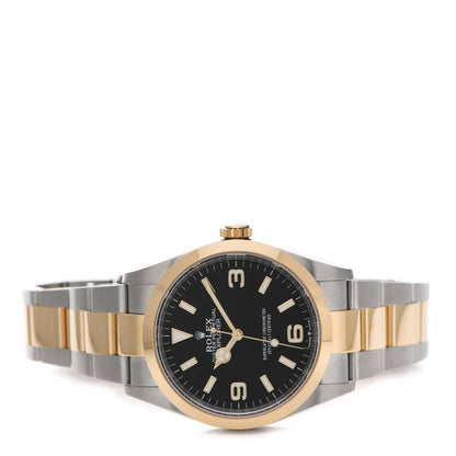 Rolex Stainless Steel 18K Yellow Gold 36mm Oyster Perpetual Explorer Watch Black 124273 2 of 5