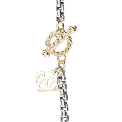 David Yurman Sterling Silver 14K Yellow Gold Bel Aire Chain Necklace 4 of 5