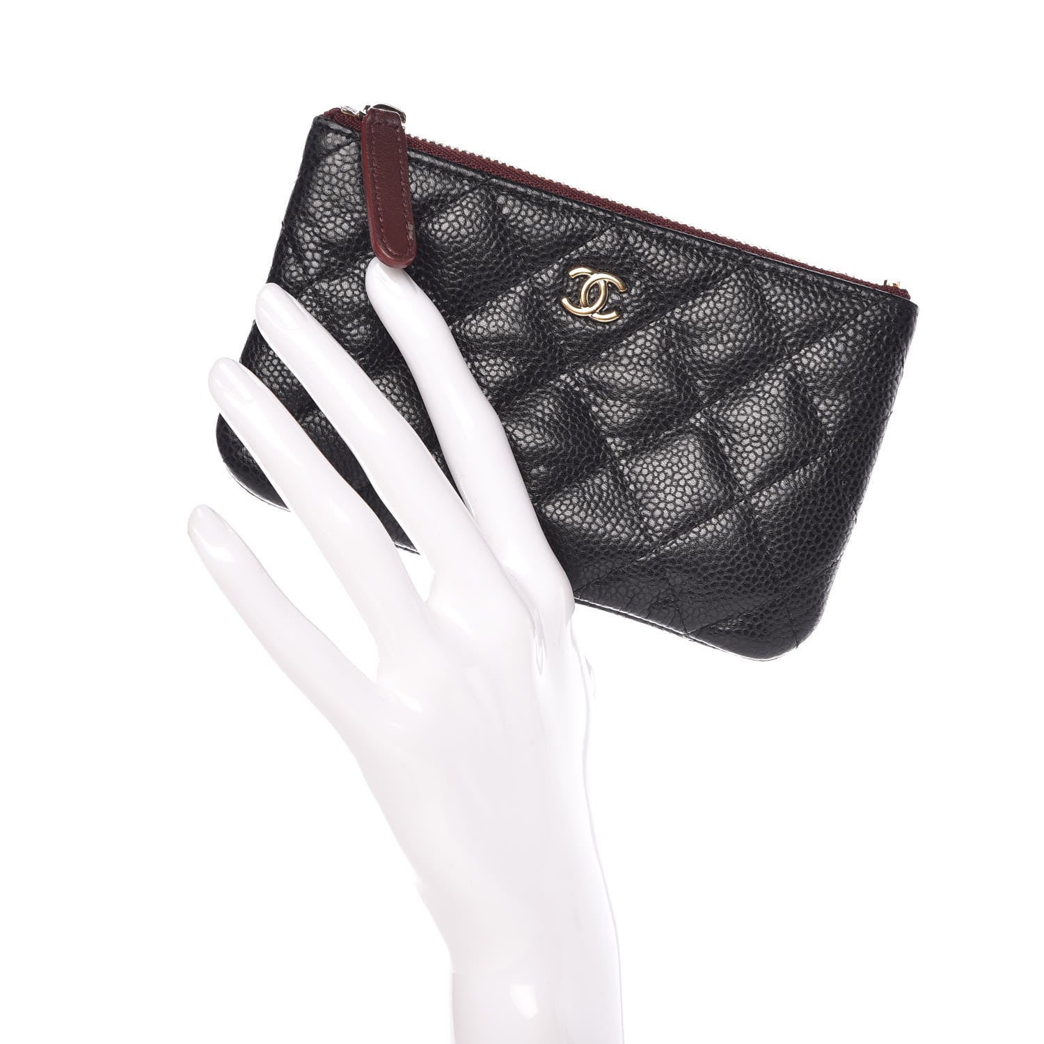 Chanel Caviar Quilted Small Cosmetic Case Black 2 of 9
